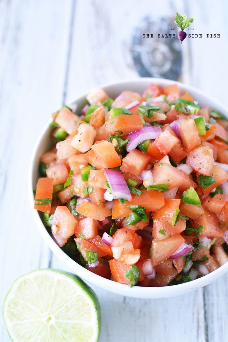 Easy Pico De Gallo Recipe with Simple Fresh Ingredients | Salty Side Dish